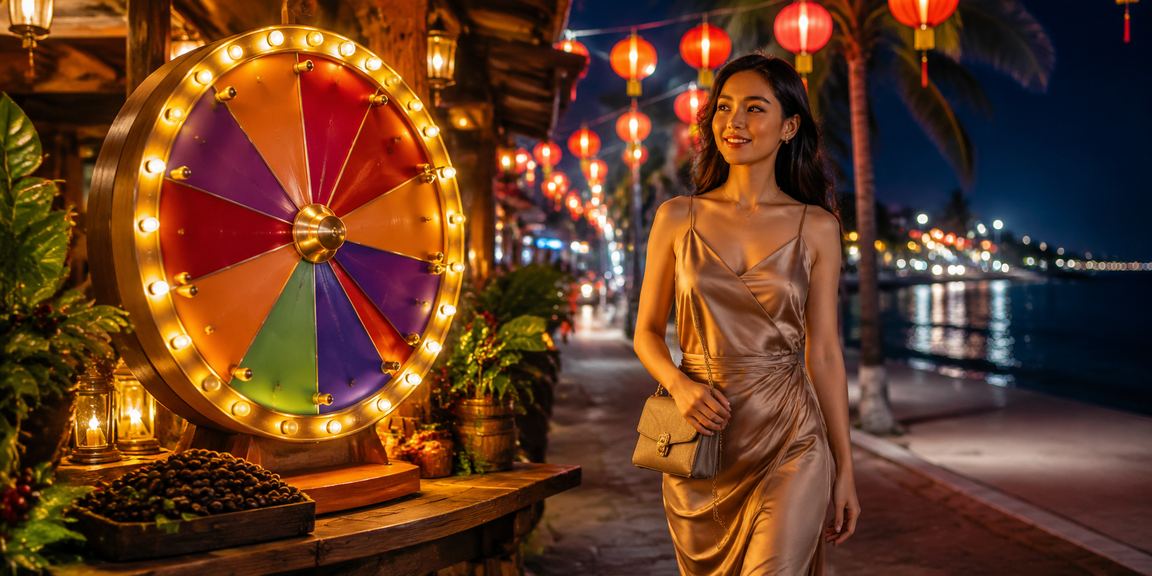 Buổi sáng cà phê ở Phan Thiết – người dùng kiểm tra voucher cá cược Roulette trên điện thoại